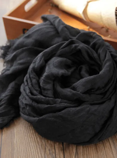 Andcopenhagen - Scarf - 100% Cotton - Siesta - Black