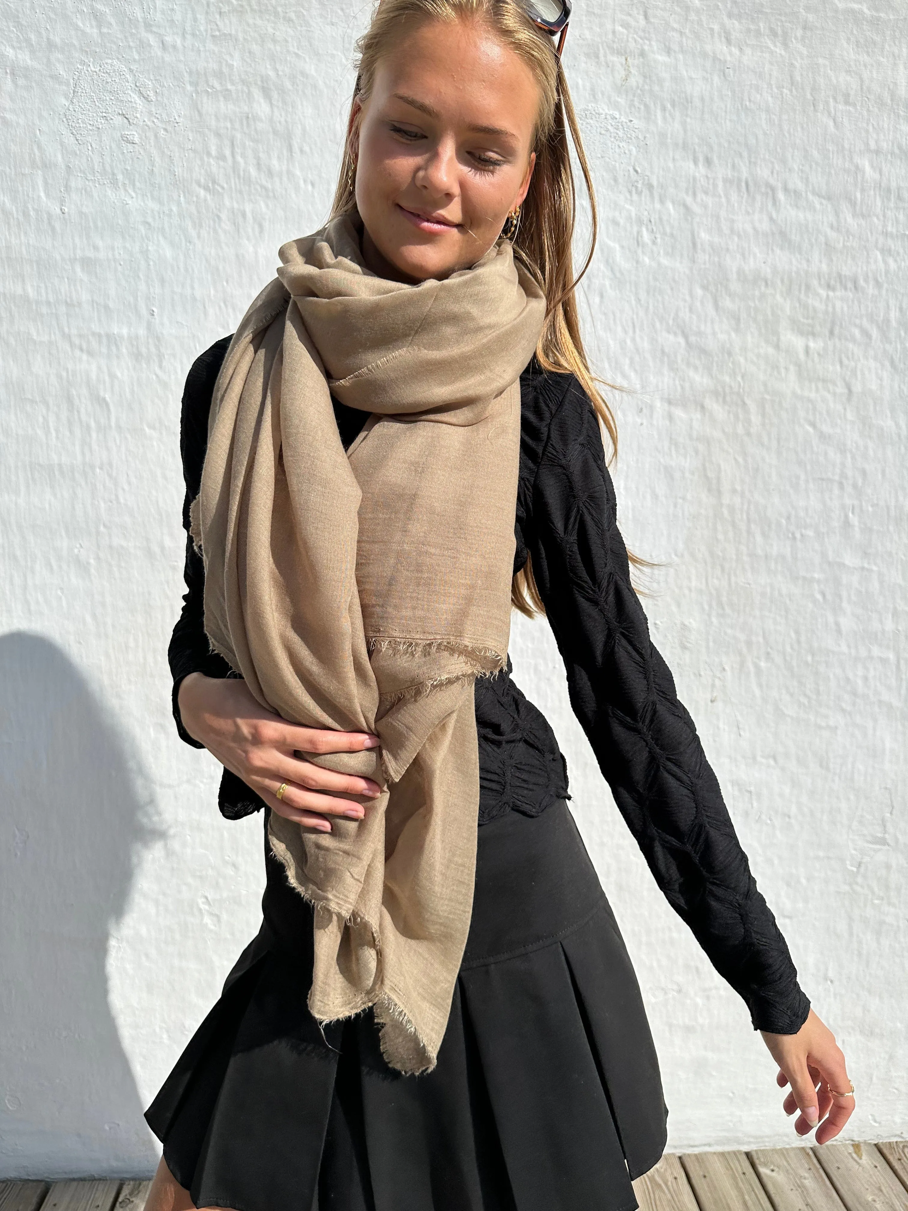 Andcopenhagen - Scarf - 100% Cotton - Siesta - Coffee