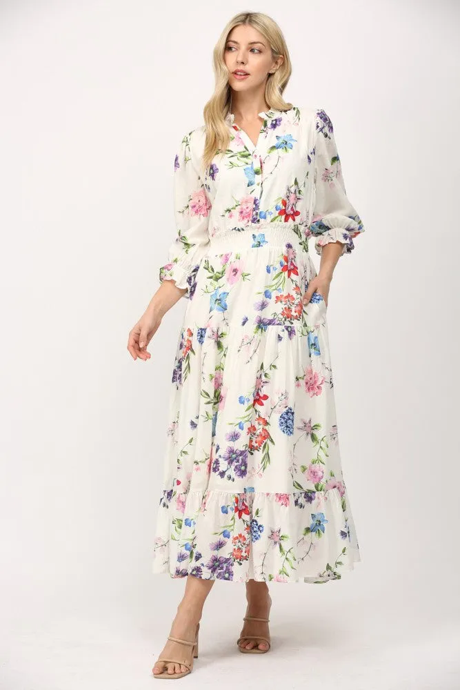 Angelica Floral Midi Dress