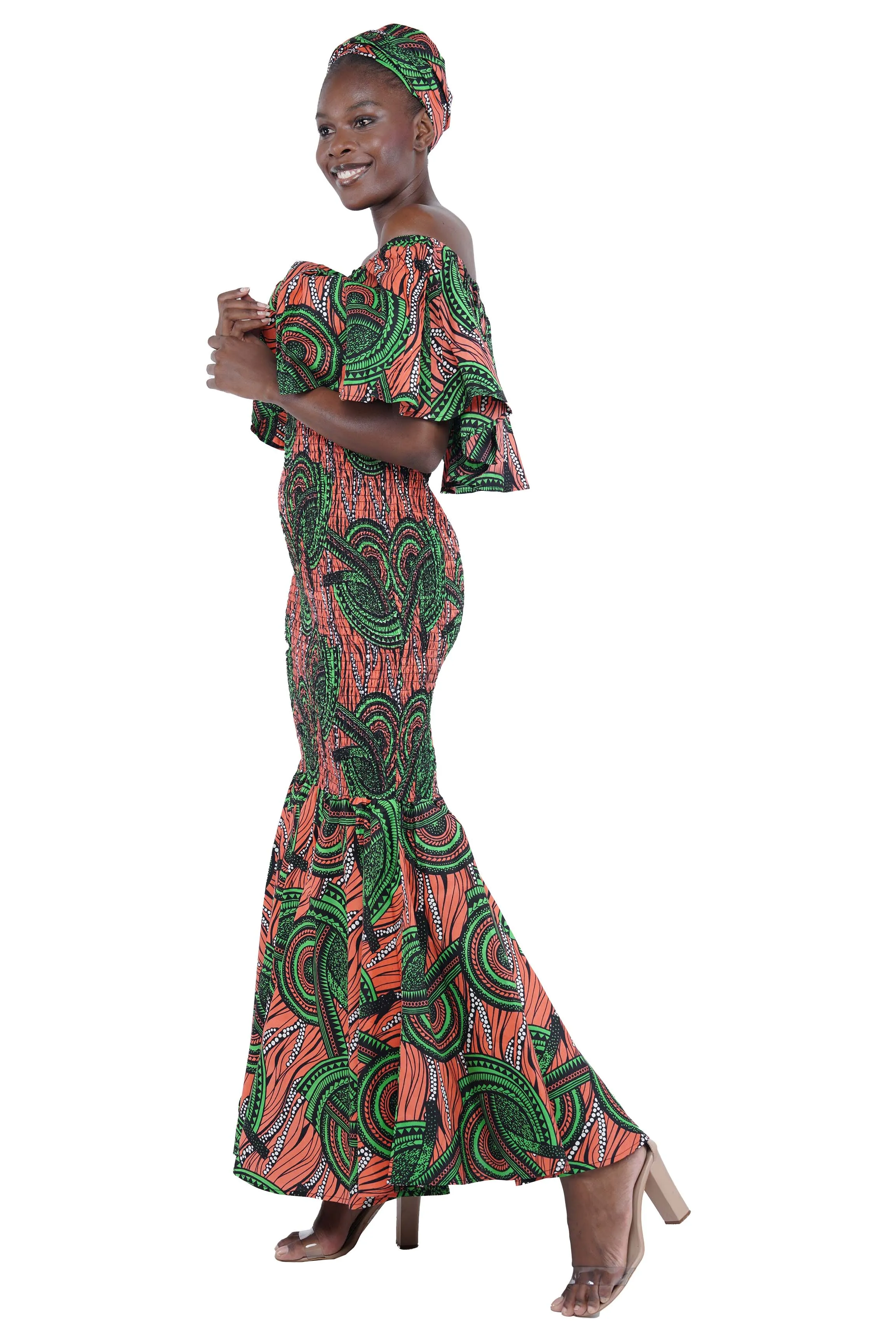 Ankara Long Smoked Mermaid/Fish Tail Dress