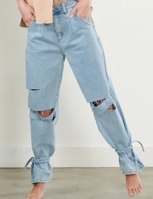 Ankle Tie Jeans