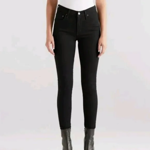 Anthropologie (Edwin) Women's Pixie Black 9&quot; Mid-Rise Skinny Jeans. Size 29