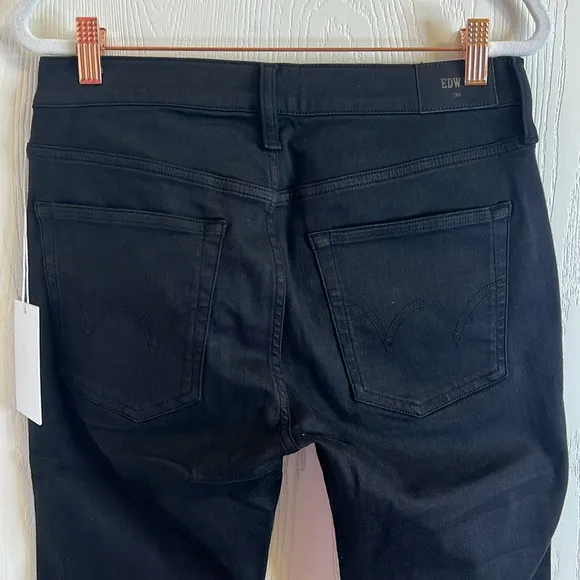 Anthropologie (Edwin) Women's Pixie Black 9&quot; Mid-Rise Skinny Jeans. Size 29