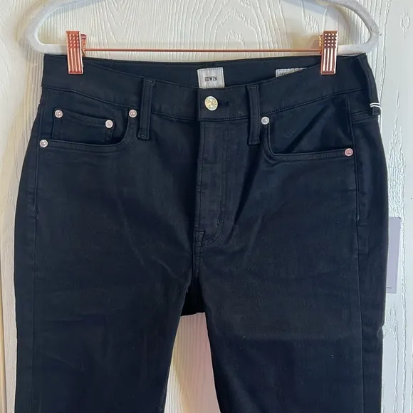 Anthropologie (Edwin) Women's Pixie Black 9&quot; Mid-Rise Skinny Jeans. Size 29