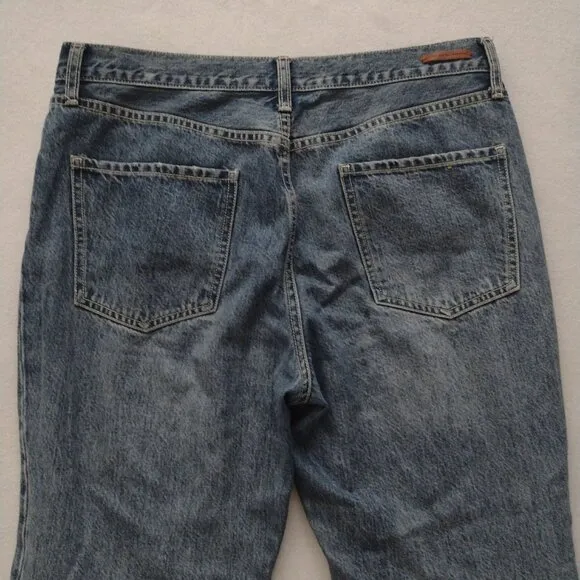 Anthropologie Pilcro Folio Jeans 32 Wide Leg High Rise Rigid Medium Wash Denim