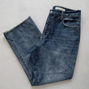 Anthropologie Pilcro Folio Jeans 32 Wide Leg High Rise Rigid Medium Wash Denim