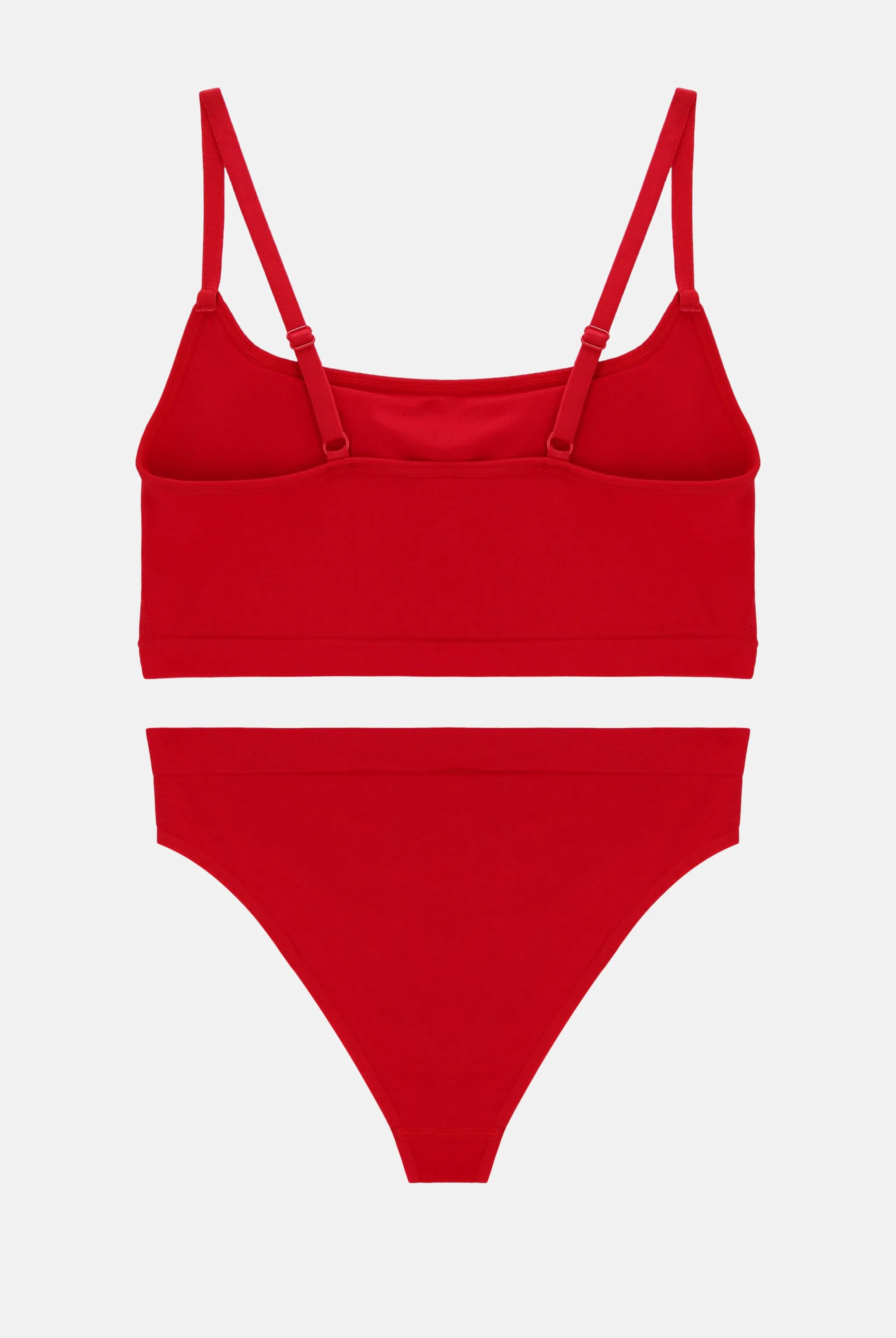 ASTOR RED JUICY DIAMANTE BRALETTE & BRIEF SET