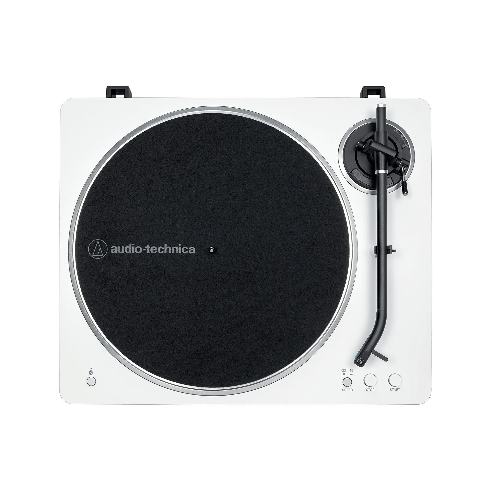 Audio Technica LP70XBT Fully Automatic Wireless Belt-Drive Turntable, White Silver w/AT6028 Cleaning Tool Kit