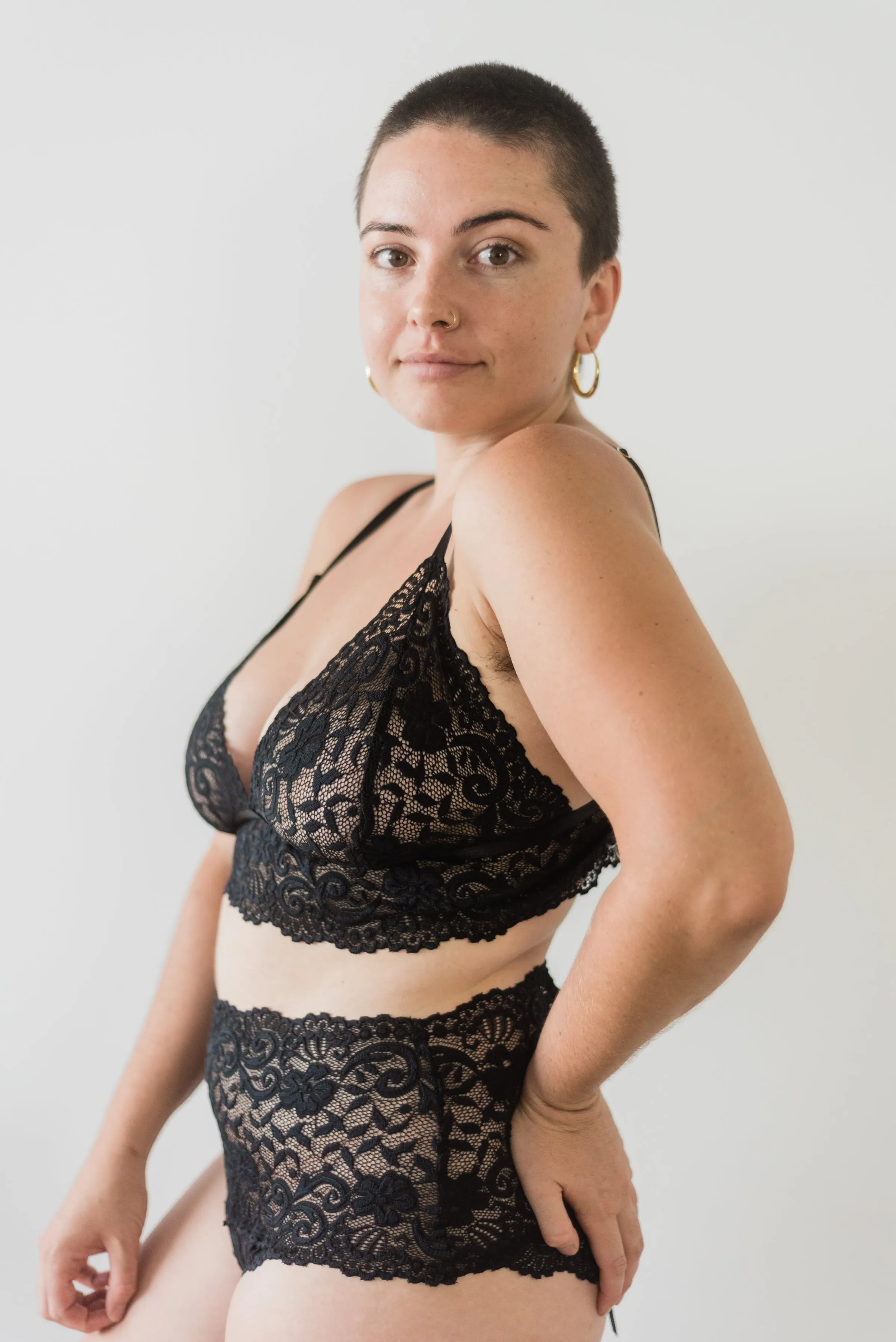 Ava Lingerie Set in Classic Black