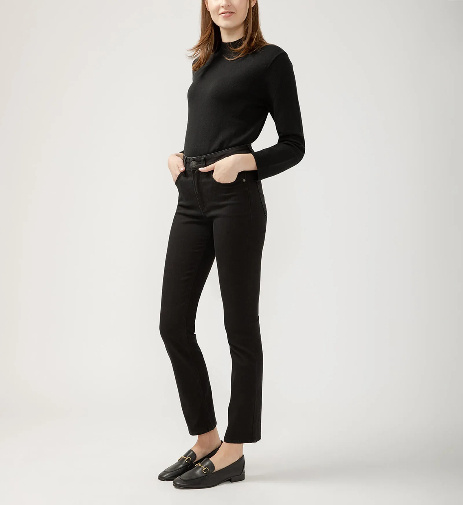 Avery High Rise Straight Leg Luxe Stretch Jeans