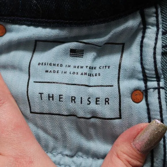 Ayr The Rise High Rise Skinny Jeans in Psychic City Dark Wash Size 24