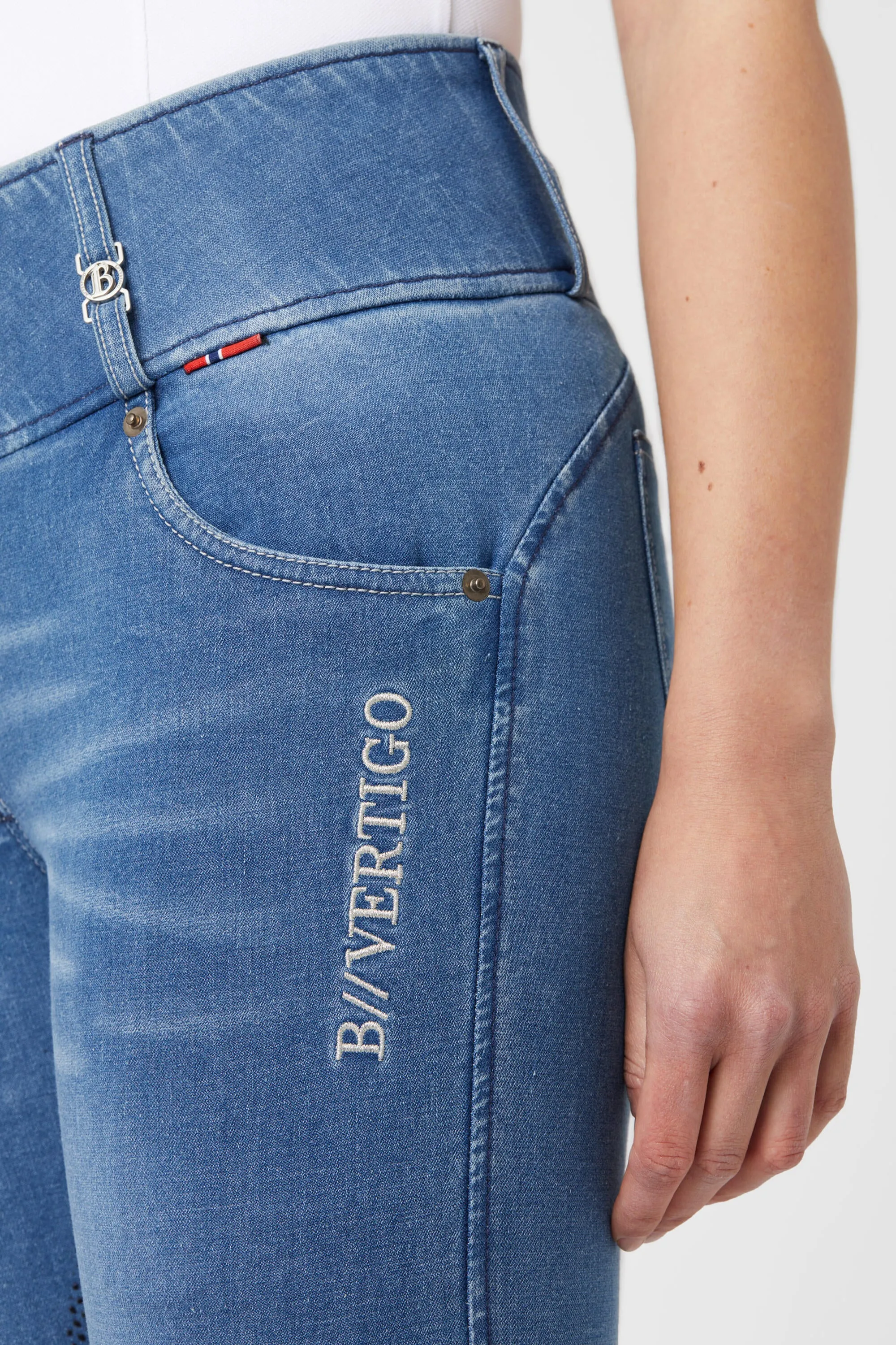 B Vertigo Dianne Denim Ladies Breeches Light Denim Blue