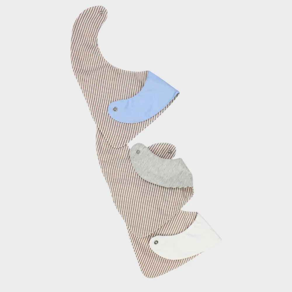 BABY Boys Cotton Bib Set – "Oh Baby, It’s a Boy" (Pack of 3, Scarf Style)