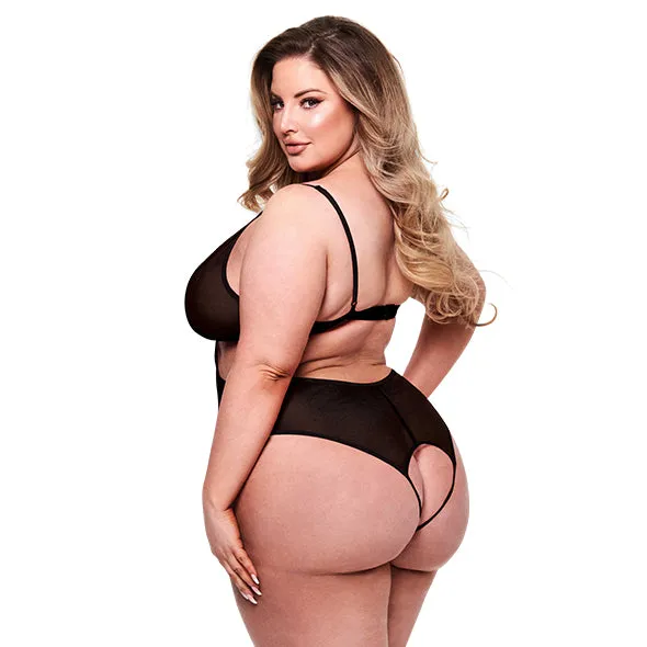 Baci Sexy Crotchless Mesh Body Black Queen