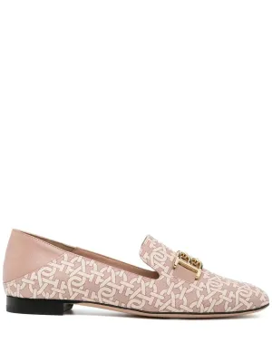 Bally logo-print leather loafers