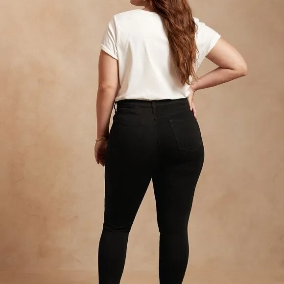 Banana Republic Black High-Rise Skinny Zero Gravity No Fade Jeans Size 2/26
