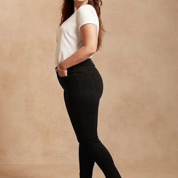 Banana Republic Black High-Rise Skinny Zero Gravity No Fade Jeans Size 2/26