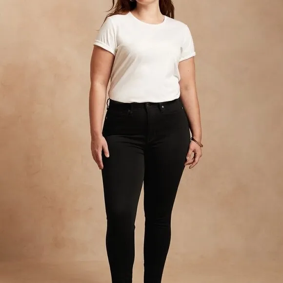 Banana Republic Black High-Rise Skinny Zero Gravity No Fade Jeans Size 2/26