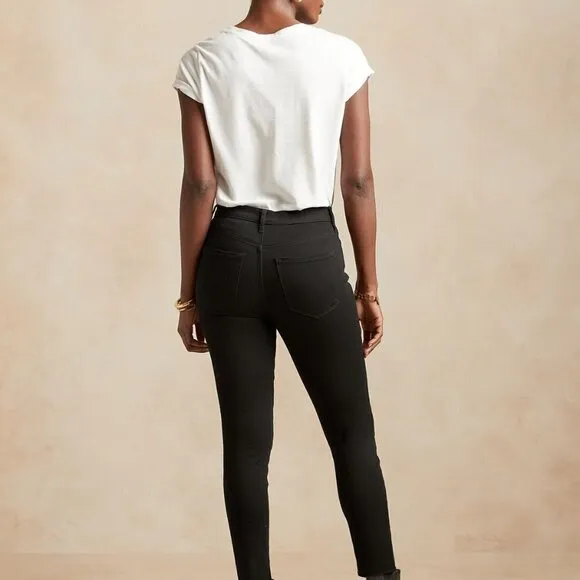 Banana Republic Black High-Rise Skinny Zero Gravity No Fade Jeans Size 2/26