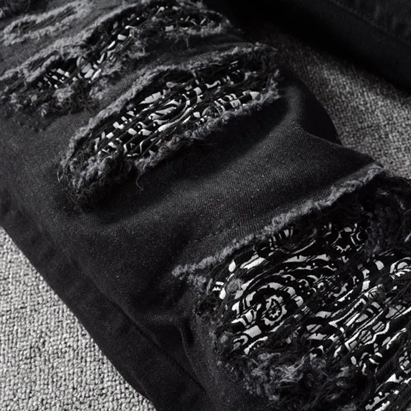 Bandanna Ripped Jeans