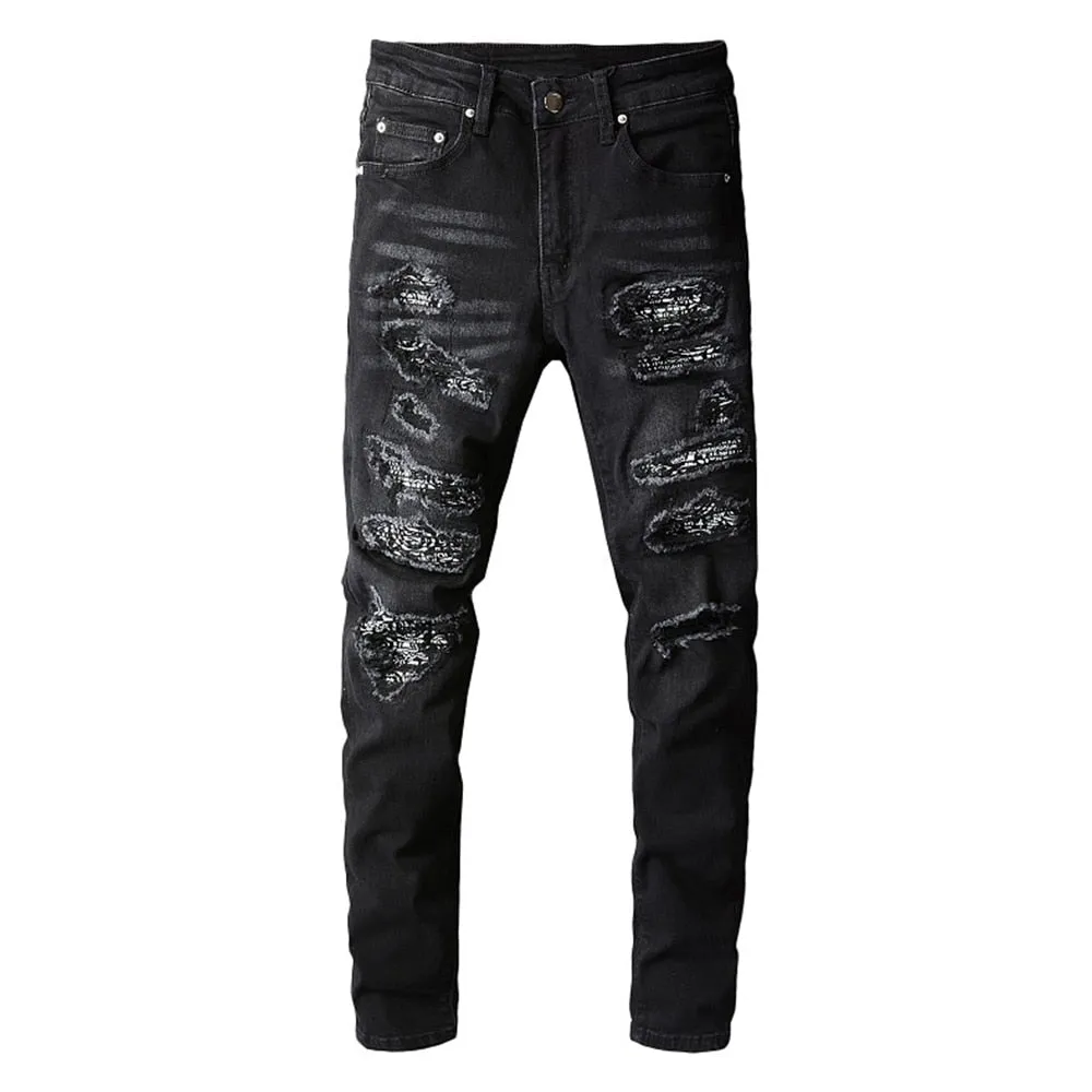 Bandanna Ripped Jeans