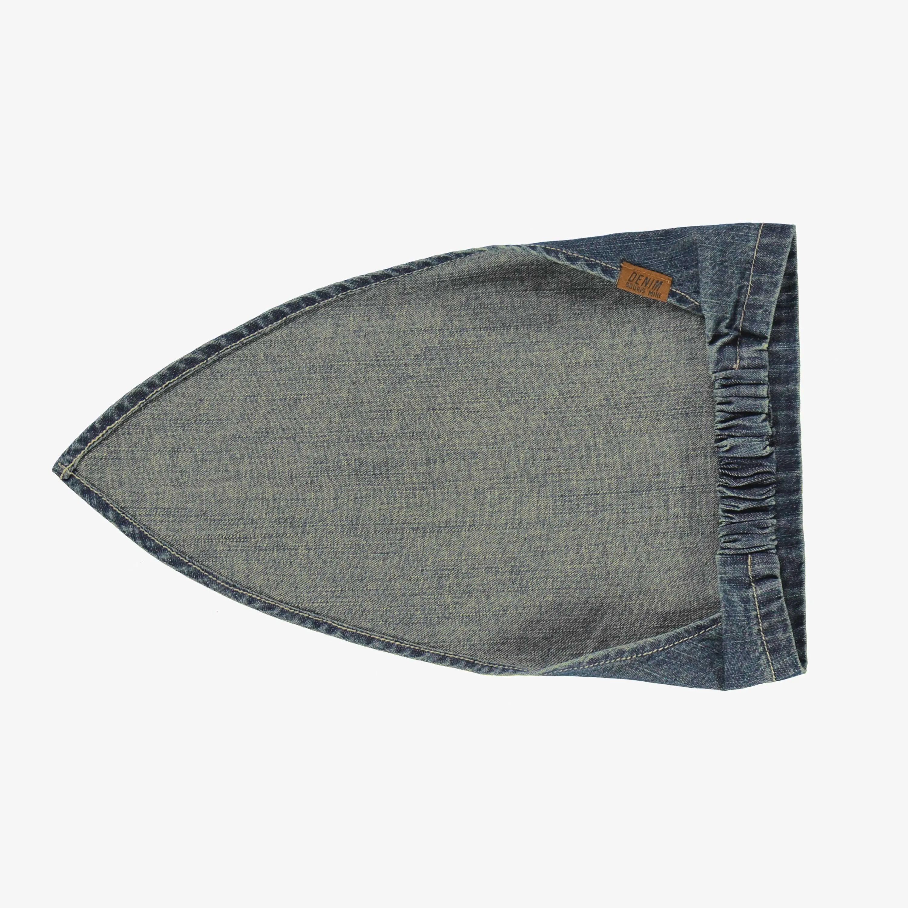 Bandeau en denim bleu moyen style foulard, enfant || Denim hair scarf headband in medium denim, child