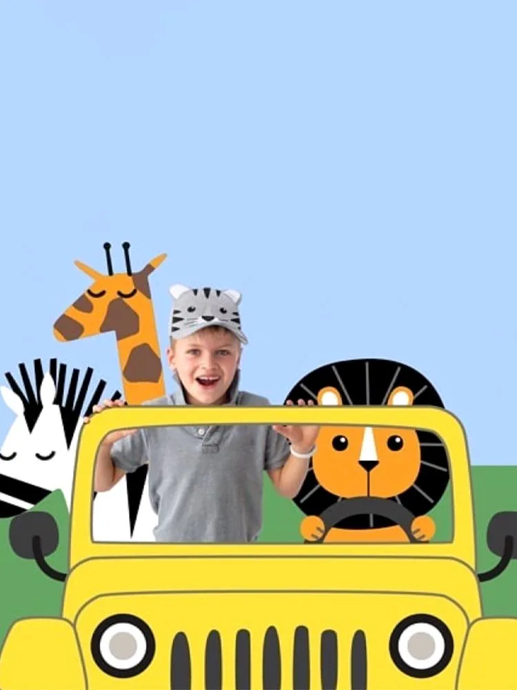 Baseball Kids Cap - Tiger With 3D Ears - Grey & Black