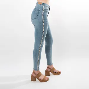 Beaded Snake Trim Side Insert Capris