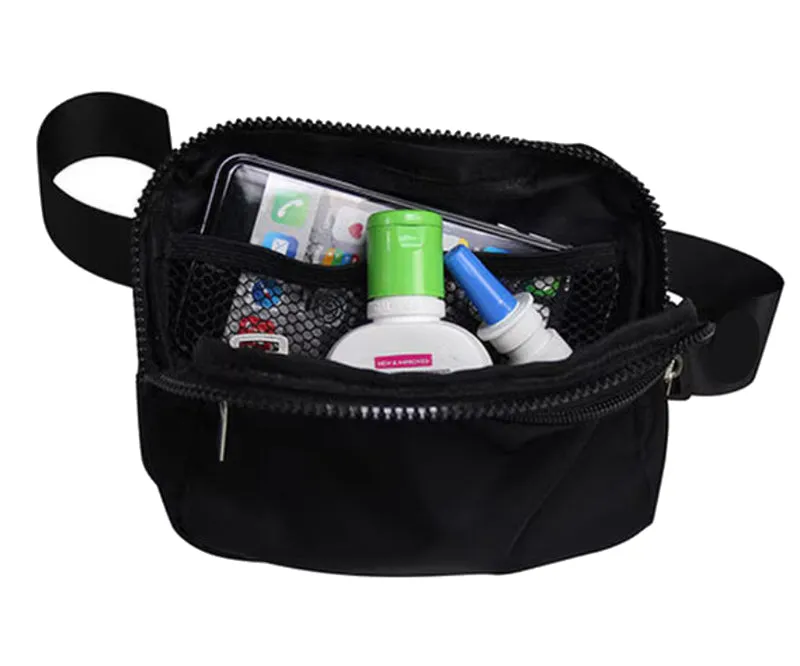 BLACK DETROIT SKYLINE BELT BAG
