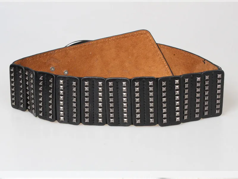 Black Leather Waist Belt