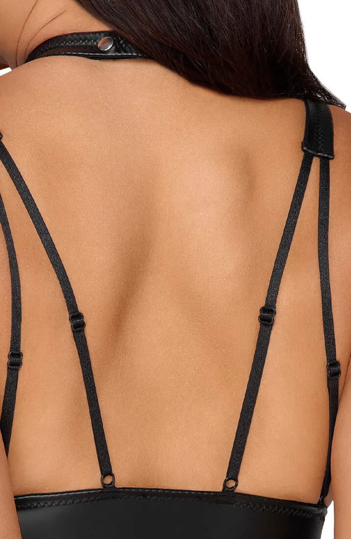 Black lingerie set with restraints - Casual Interactions