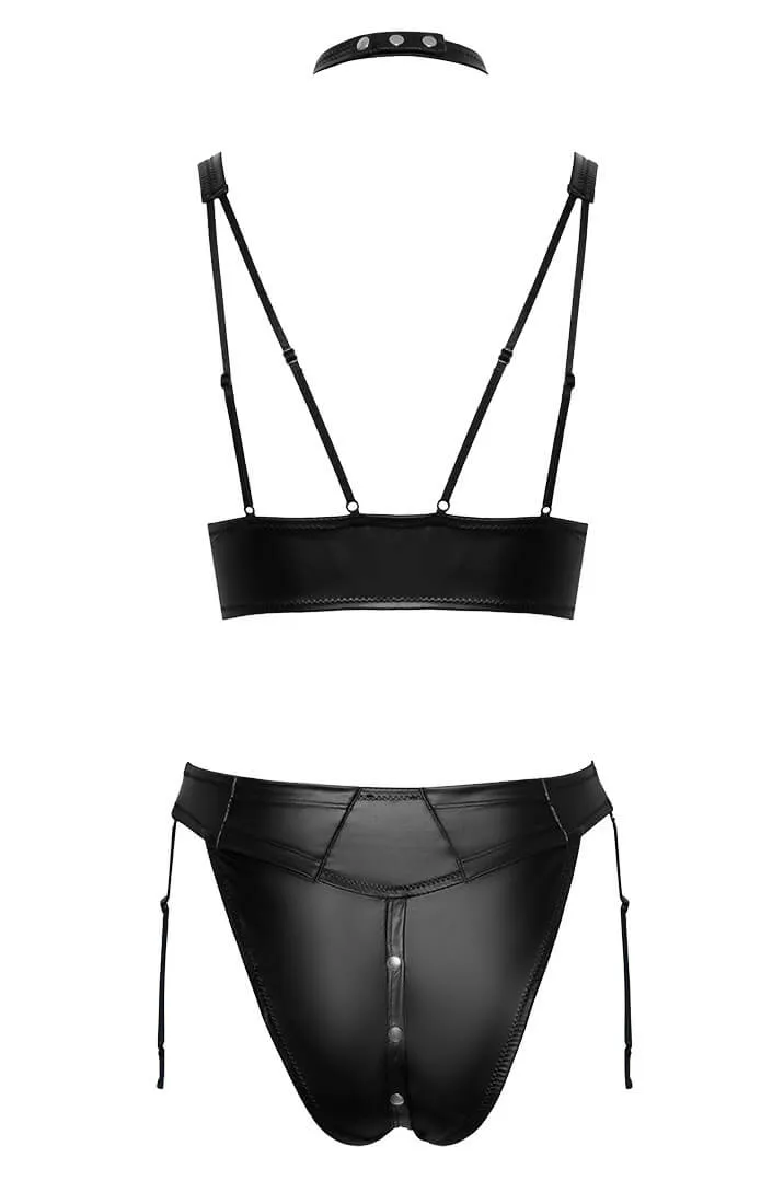 Black lingerie set with restraints - Casual Interactions