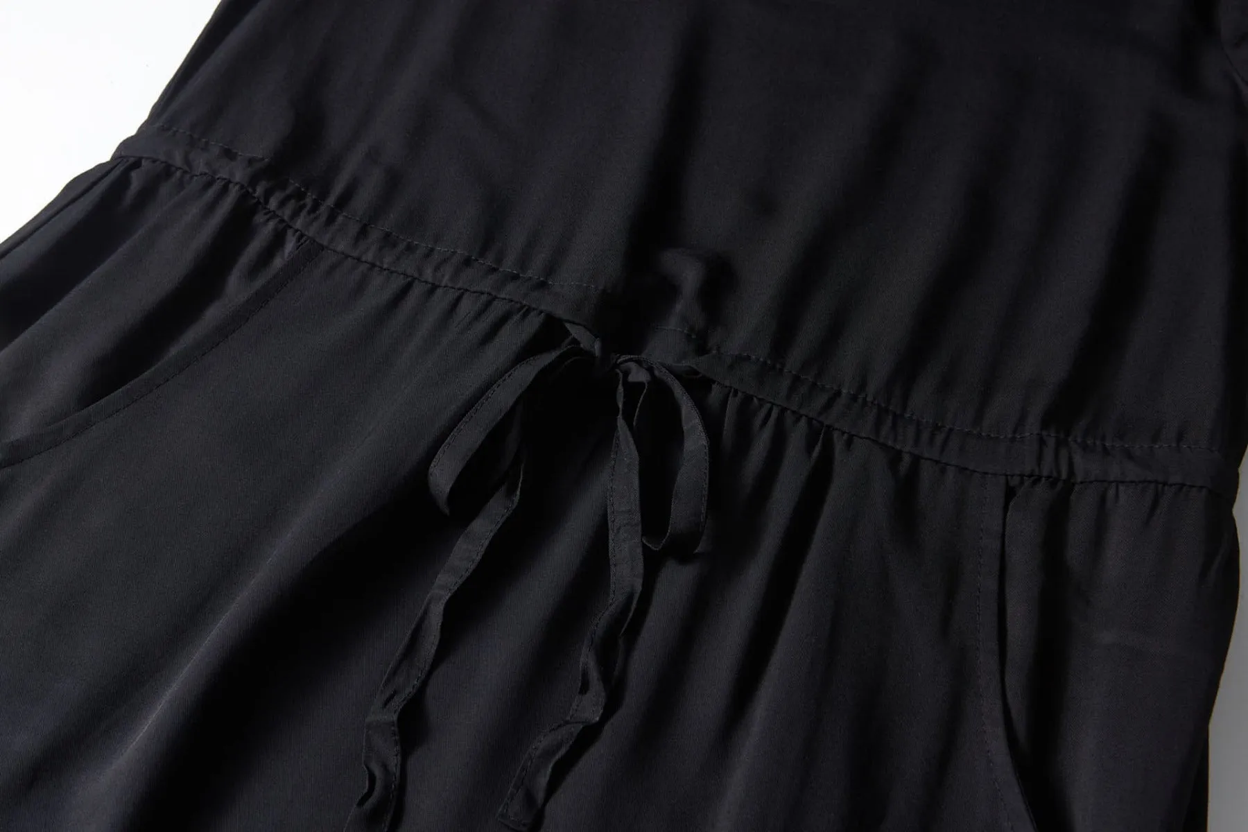 Black Long Sleeve Midi Dress