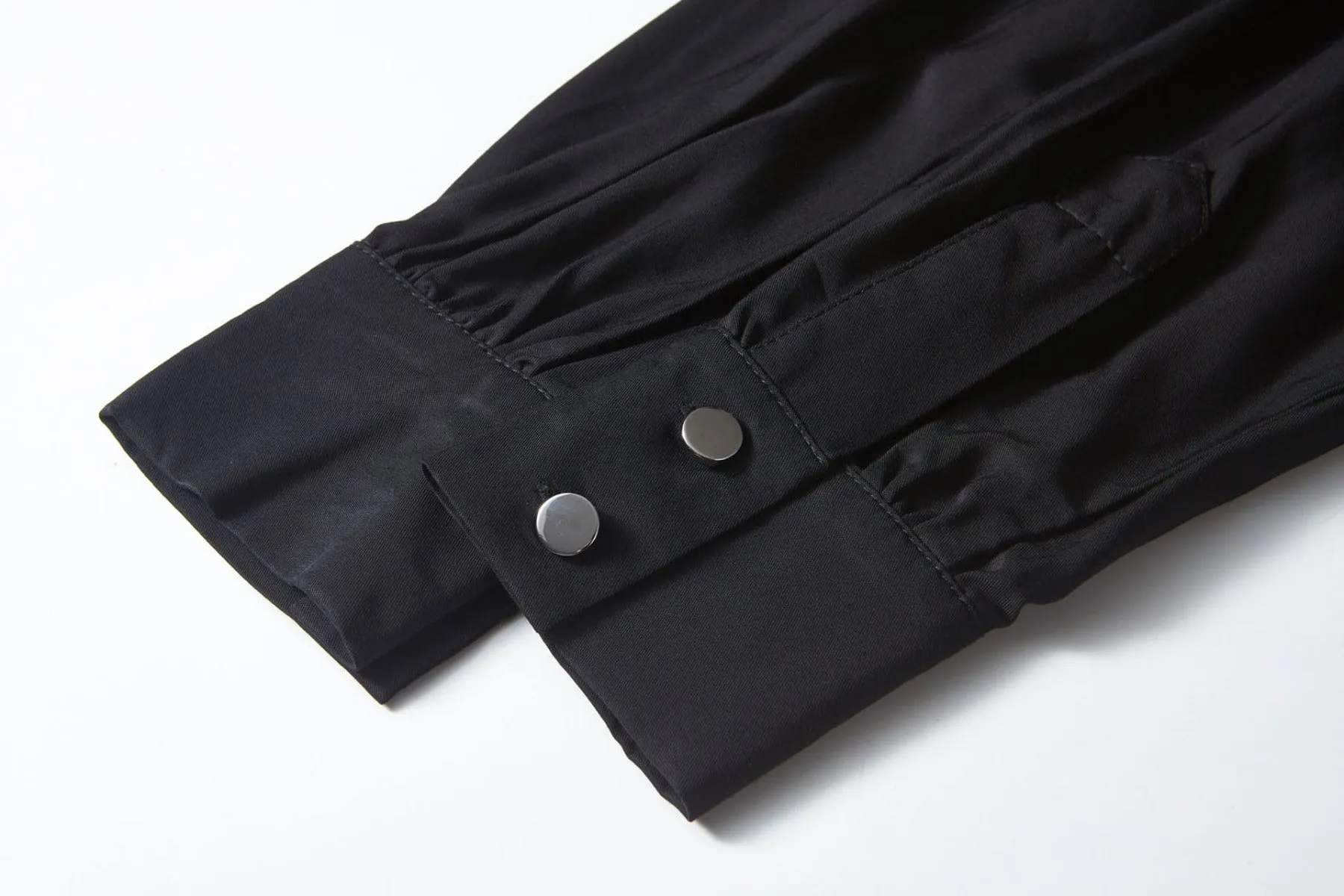Black Long Sleeve Midi Dress