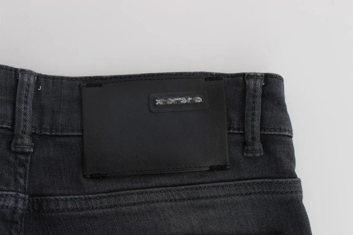 Blue Cotton Stretch Slim Fit Jeans
