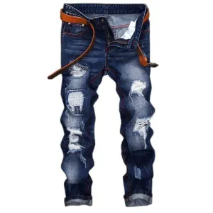 Blue Men's Ripped Jeans