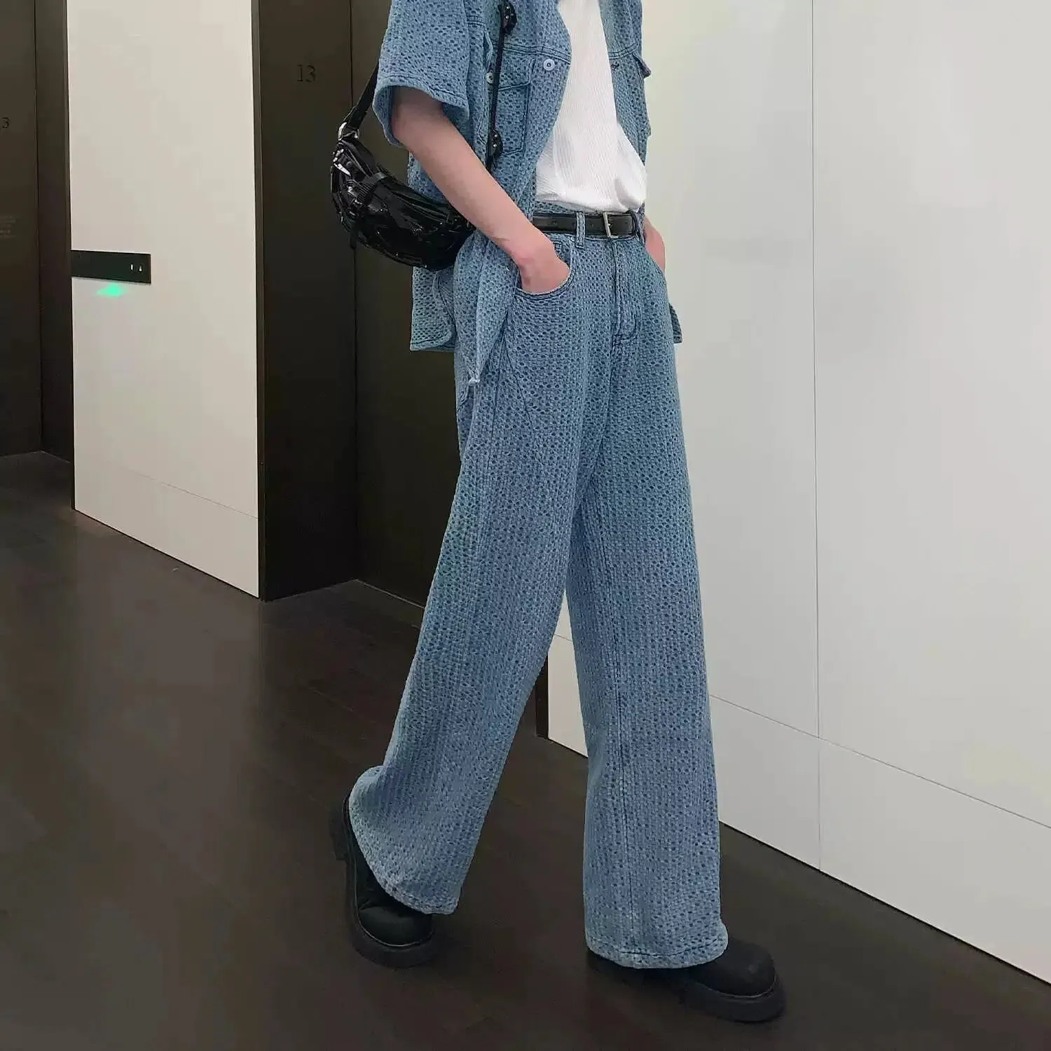 Blue Straight Leg Jeans