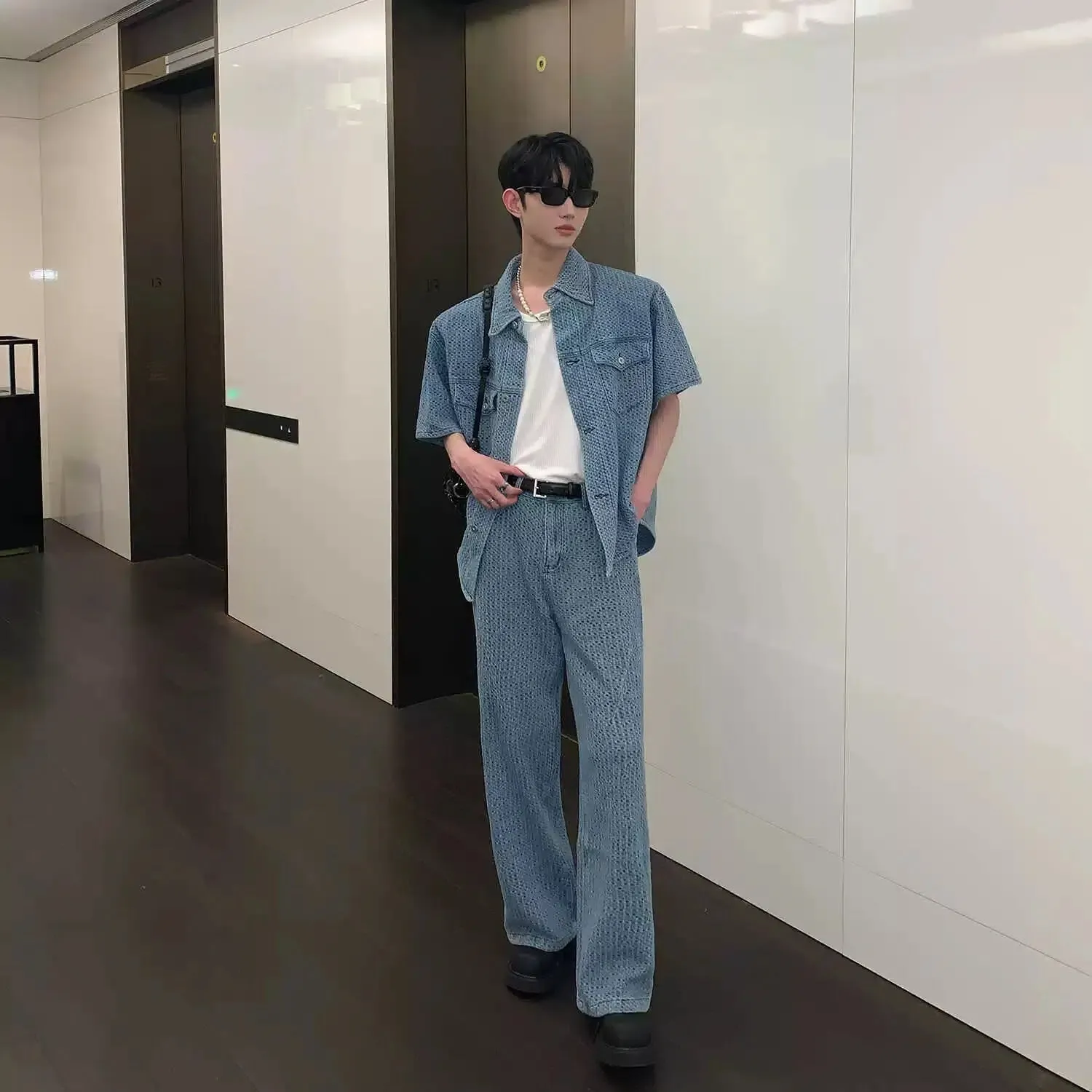 Blue Straight Leg Jeans