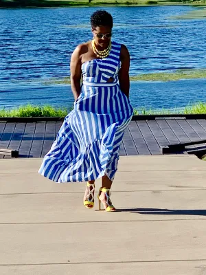 Blue-tiful Maxi Dress