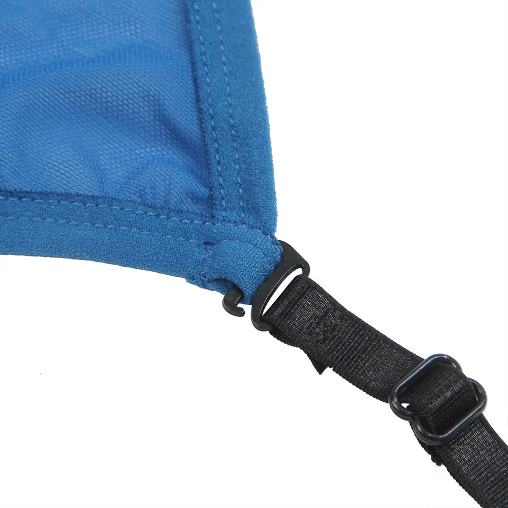 Blue Zipper Front Sexy Garter Belt Police Costume Egypt with Handcuffs