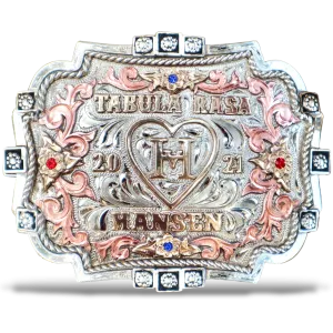 Blushing Hearts Custom Buckle