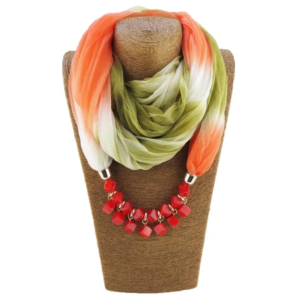 Bohemian-Choker Silk Scarf Necklace