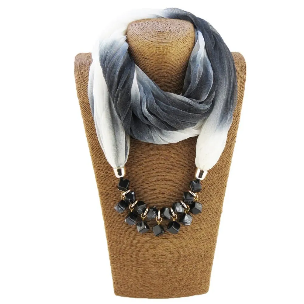 Bohemian-Choker Silk Scarf Necklace