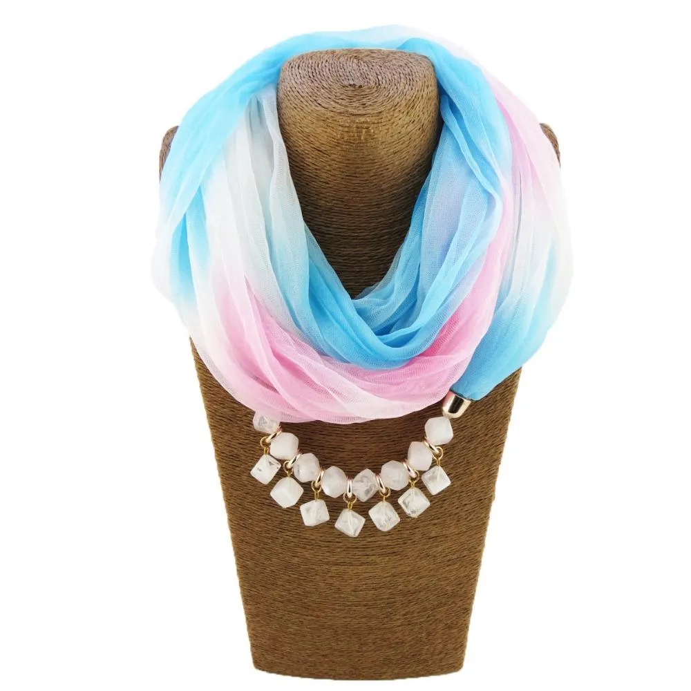 Bohemian-Choker Silk Scarf Necklace