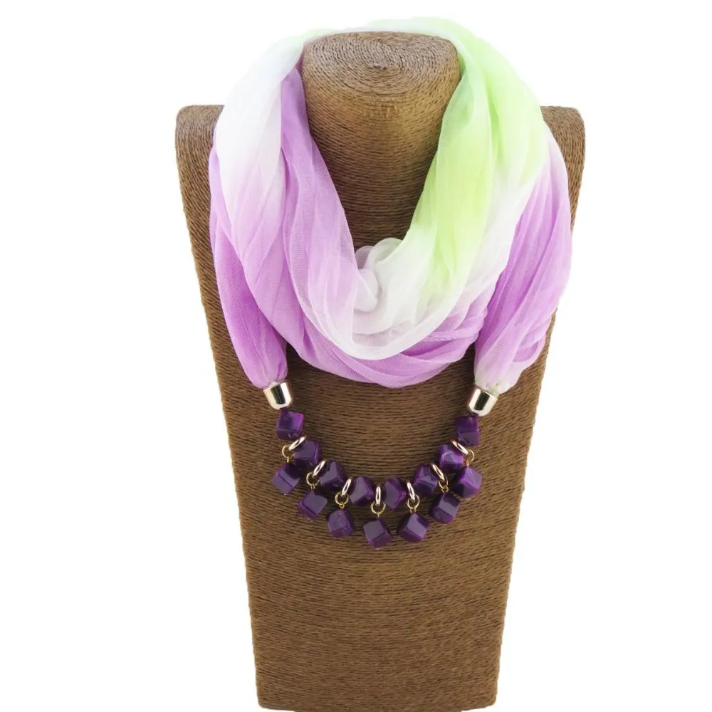 Bohemian-Choker Silk Scarf Necklace