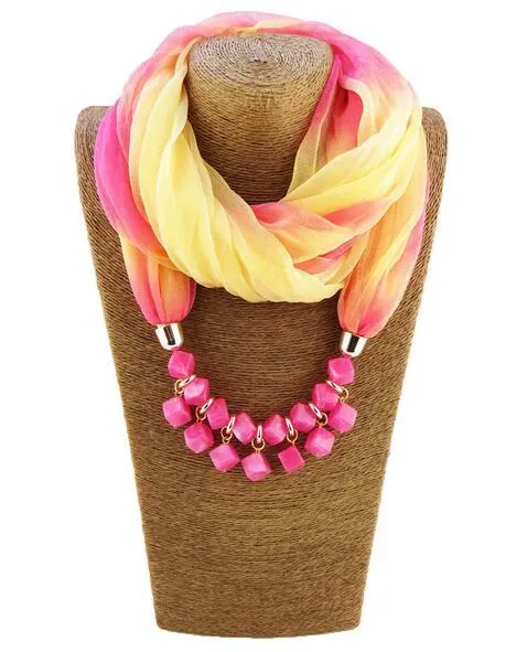 Bohemian-Choker Silk Scarf Necklace