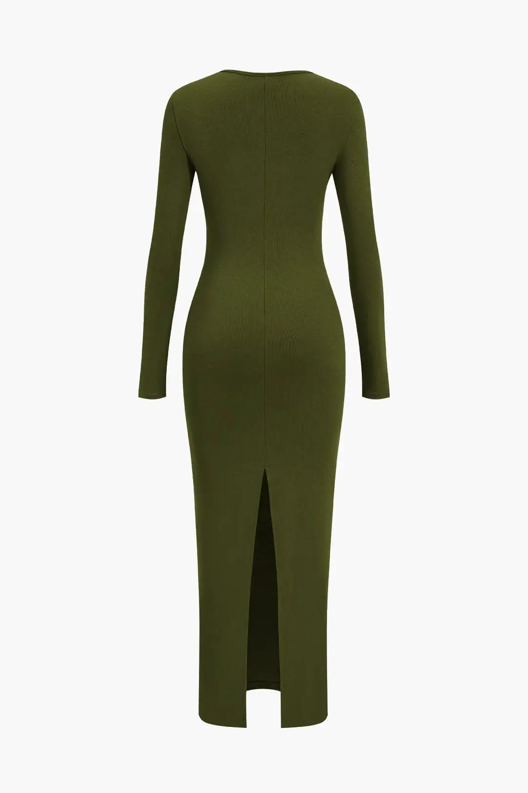 Brianna - Bold Neckline Slit Woman's Formal Maxi Dress