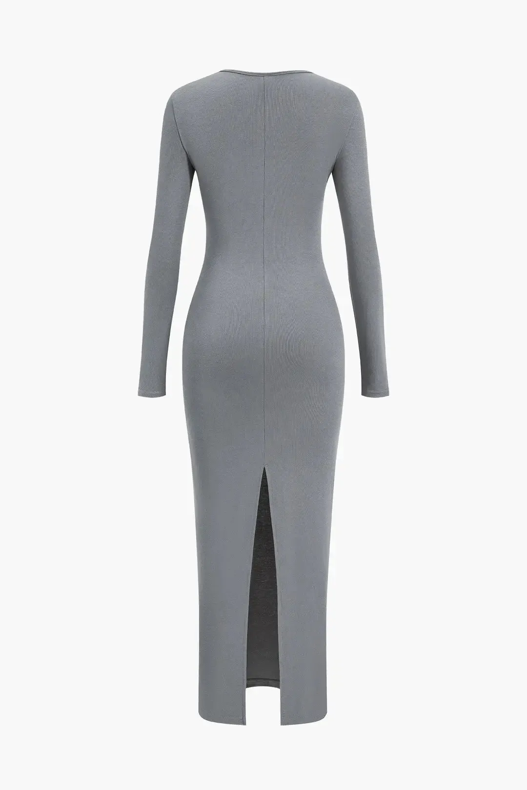 Brianna - Bold Neckline Slit Woman's Formal Maxi Dress