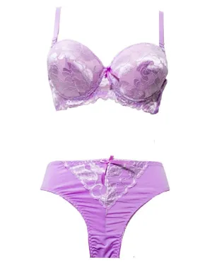 Bridal Pushup Plus Size Bra Panty Sets - Single Padded Underwired Bra Panty Sets - BS2003