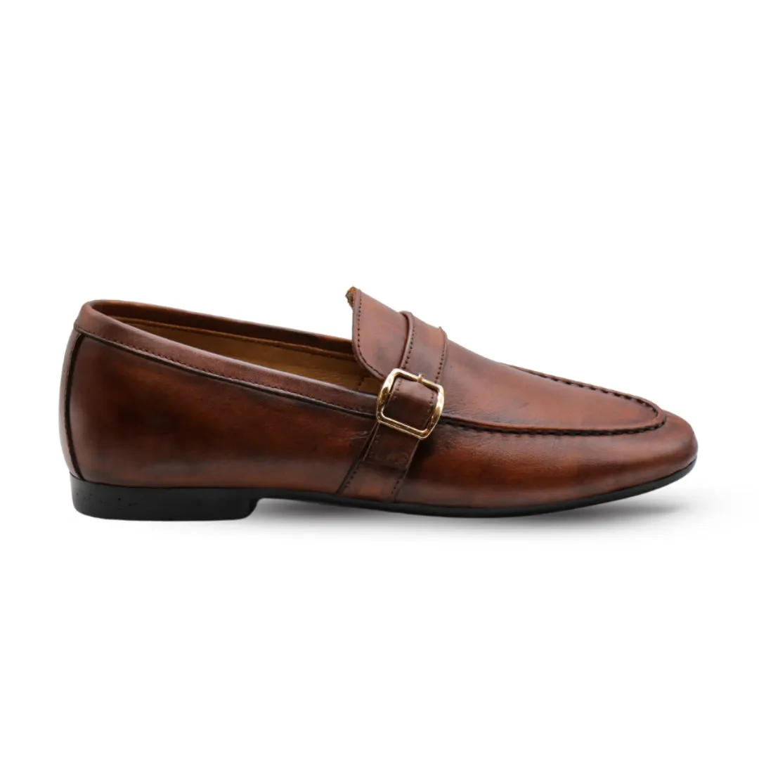Brown Buckled Loafers